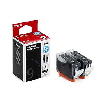 （まとめ） キャノン Canon インクタンク BCI-9BK2P ブラック 1018B009 1箱（2個） 【×3セット】