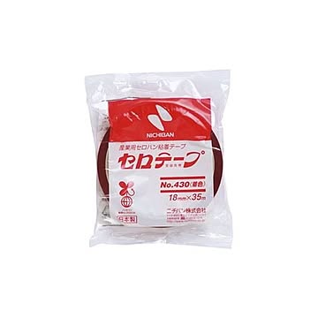 （まとめ）ニチバン セロテープ No.430赤 18mm×35m 4301-18【×100セット】