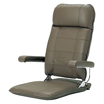 MF ブラウン 本革 座椅子 フロアチェア 完成品