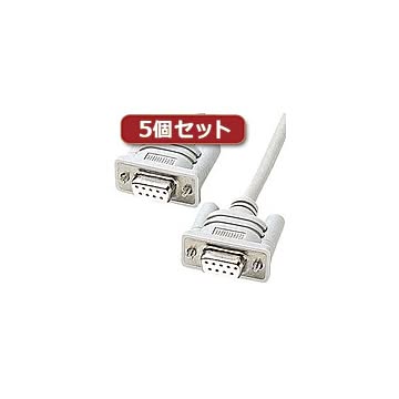 5個セット サンワサプライ RS-232Cケーブル（モデム・TA用・4m） KRS-433XF-4KX5