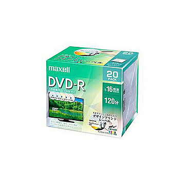 maxell DRD120PME20S 録画用DVD-R デザインプリントレーベルディスク 1-16倍 4.7GB 20枚 うす型5mmケース 管理No. 4902580517755