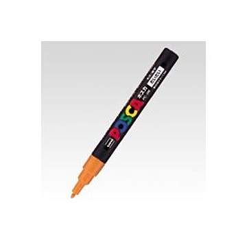 （まとめ） 三菱鉛筆 ユニ ポスカ 細字（0.9-1.3mm） PC-3M.4 橙 1本入 【×10セット】