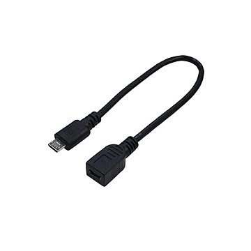 (まとめ)変換名人 USBケーブル20 micro(オス)to mini(メス) USBMCA/M5B20F×10セット