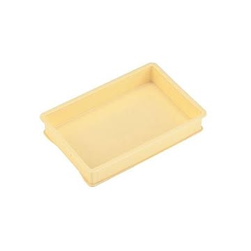 【10個セット】 パンコンテナー/食品用コンテナー 【小型深】 アイボリー 清掃簡単【代引不可】