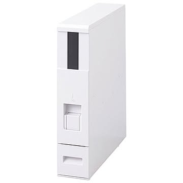 スリム 米びつ/ライスストッカー 約幅10cm 1合1レバー方式 〔キッチン 台所〕