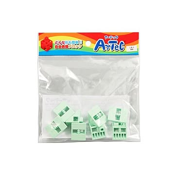（まとめ）Artecブロック 三角A 8P 薄緑【×20セット】