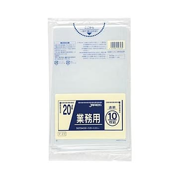 業務用20L 10枚入03LLD透明 P23 （60袋×5ケース）合計300袋セット 38-330
