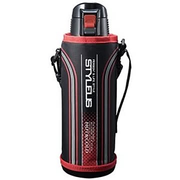 12個セット スポーツマグボトル/水筒 1.5L レッド 温・冷両用 魔法瓶仕様 ワンタッチ中栓 『スタイラス ネオ』