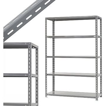 スチールラックのキタジマ 力量 5段 グレー 150kg/段