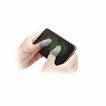 エレコム スマホ用ゲームアクセサリ フィンガーキャップ 銀繊維 Fサイズ 4個入り シルバー P-GMFF02F4SV 管理No. 4549550156370