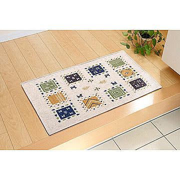 イケヒコ・コーポレーション 室内用マット ギャベル 60×90cm アイボリー