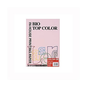 （まとめ） 伊東屋 バイオトップカラー A4判 50枚入 120g／m2 BT331 フラミンゴ 【×5セット】
