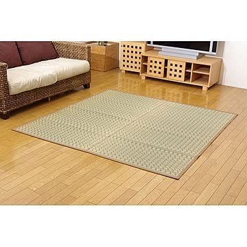 モダン い草 ラグマット/絨毯 日本製 抗菌 防臭 調湿 消臭 掛川織 〔リビング〕