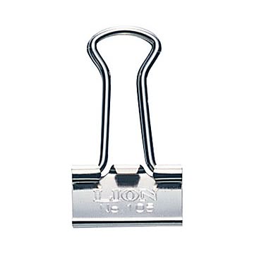 (まとめ) ライオン事務器 バインダークリップニッケルメッキ 豆 口幅13mm No.105N 1箱（10個）  【×50セット】