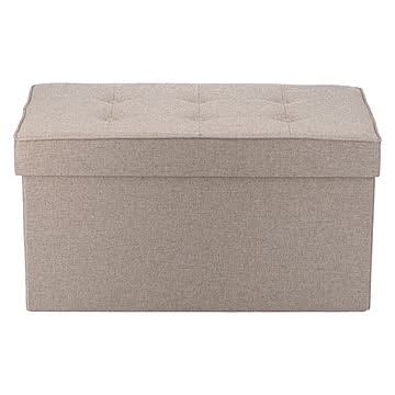 2個セット ベージュ ベンチ 収納付き 幅76×奥行38×高さ40cm インテリア家具 トランクベンチ リビング