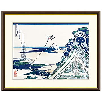 額絵 東都浅草本願寺 葛飾北斎 42x34cm 三幸