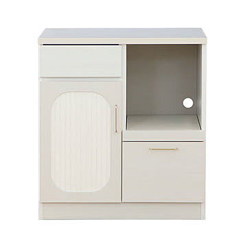 【お部屋に馴染む白い家具】 キッチンカウンター レンジ台 おしゃれ 80cm 完成品 日本製 韓国風インテリア かわいい 韓国 姫系 ホワイト 白 ナチュラル カントリー 北欧 収納 コンパクト