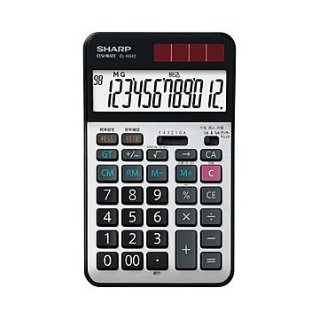 (まとめ）シャープ SHARP 実務電卓 12桁 ナイスサイズタイプ EL-N942-X 1台【×3セット】