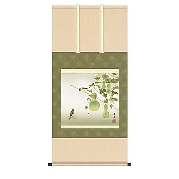 掛け軸 六瓢 打田洋美 54.5x115cm 三幸