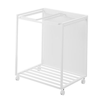 tower タワー(山崎実業) 目隠し分別ダストワゴン 45L 2分別 Two-Compartment Recycling Cart [45L] ゴミ箱 分別 キッチン ダストボックス 食器棚下