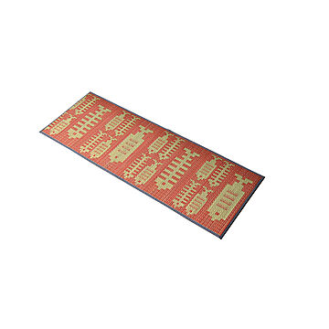 イケヒコ・コーポレーション い草 キッチンマット おさかな ピンク 43×180cm