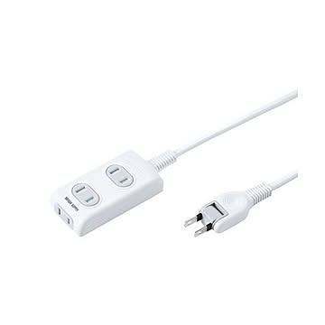 (まとめ) サンワサプライ 火災予防安全タップ ホコリ防止シャッター付 2P・3個口 3.0m TAP-TSH33N 1個 【×10セット】