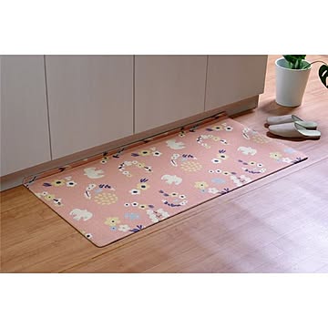 洗えるPVC使用キッチンマット 約60cm×220cm 防滑 防炎 抗菌 防臭 厚み6mm