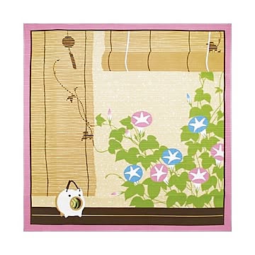 （まとめ）ヤマコー 花景色 小風呂敷 夏×10セット