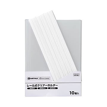 （まとめ） スマートバリュー レールホルダー再生 A4白100冊 D101J-10W×3セット
