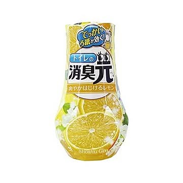 （まとめ）小林製薬 トイレの消臭元爽やかはじけるレモン 400ml 1個【×20セット】