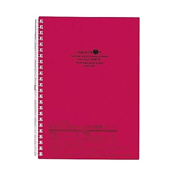 （まとめ） リヒトラブ AQUA DROPsツイストノート A5 24穴 B罫 赤 30枚 N-1658-3 1冊 ×30セット