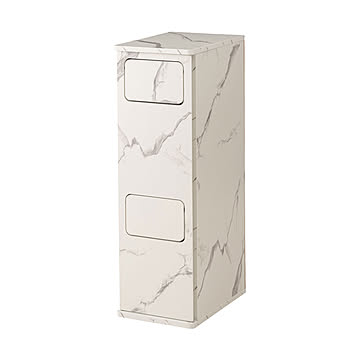 ゴミ箱 45リットル 2段 分別 45l スリム おしゃれ キッチン リビング 幅26 縦型 小さい 20l ダストボックス 木目調 大理石調 BLL-001-004