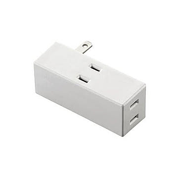 エレコム トリプルタップ(サイドタイプ) T-TR04-2300WH 管理No. 4953103276833