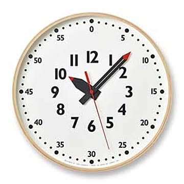 Lemnos レムノス fun pun clock L ふんぷんくろっく Lサイズ YD14-08L 知育時計 掛時計 掛け時計 ウォールクロック 壁掛け時計