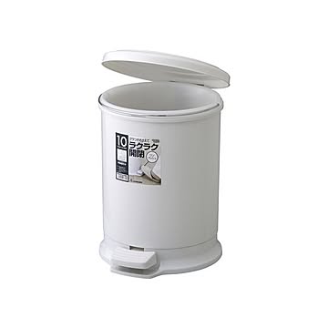HOME＆HOME ペダル式ゴミ箱 6セット フタ付き 10PR グレー PP 中容器付