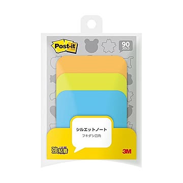 （まとめ）3M ポスト・イット シルエットノート強粘着タイプ フキダシ四角 3色 SSS-FKS 1パック（3冊）【×20セット】