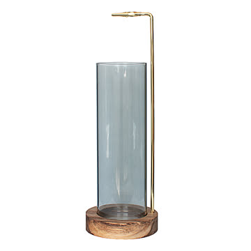 【Ampoule】インセンスホルダー お香立て 天然木 ガラス 灰が散らない おしゃれ ナチュラル お香 インテリア スティックタイプ 雑貨 プレゼント クリア ブルーグレー Rovila ロヴィラ