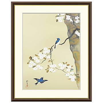 額絵 桜に小禽図 酒井抱一 52x42cm 三幸