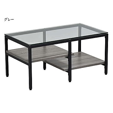 ガラスセンターテーブル 組立式 ONTB0294 幅800x奥行445x高さ390mm B.Bファニシング