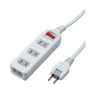 YAZAWA 耐トラシャッター 集中スイッチ付タップ4個口 Y02S412WH 管理No. 4966307281060