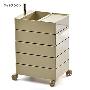 ラック 半完成品 360回転ワゴン 5段 RELS0337 幅395x奥行495x高さ710mm B.Bファニシング