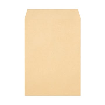 (まとめ）TANOSEE クラフト封筒 テープ付 85g 角2 〒枠なし 500枚入×3パック【×3セット】