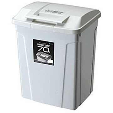大容量70L ダストボックス 6個セット ロック機能付 ふた付き 約幅47.7cm ホワイト SPハンドル付き 日本製
