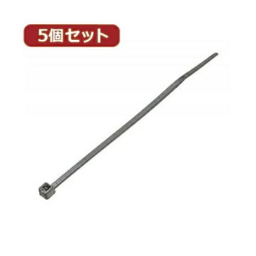 YAZAWA 耐候性束ねるバンド 5個セット 150mm 黒 20本入 FTW150K20X5