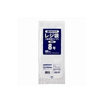 （まとめ）ジョインテックス レジ袋(省資源タイプ)No.8 100枚 B708J【×50セット】
