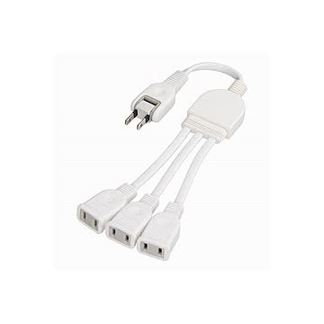 (まとめ)YAZAWA ACアダプター用分配延長コード Y02V3002WH×5セット