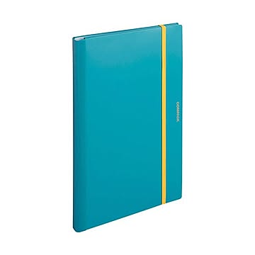 まとめキングジム 二つ折りクリアーファイルコンパック A3 10ポケット 水色 5896H 1冊 ×5セット