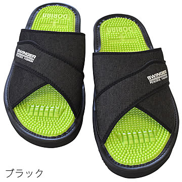 健康サンダル メンズ おしゃれ デニム 蛍光 インソール 室内 竹ふみ サンダル 足ツボ スリッパ 健康 快適フミフミ ドリアン 大きいサイズ