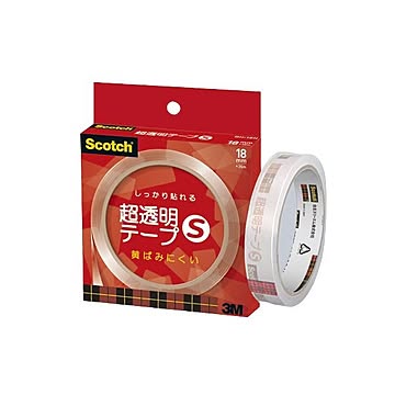 （まとめ） スリーエムジャパン スコッチ 超透明テープS （大巻） 紙箱入 18mm幅 巻芯径76mm 【×20セット】