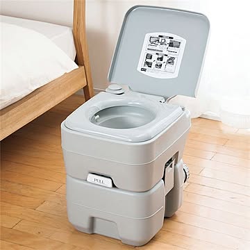 ポータブル式 水洗トイレ/携帯トイレ 【20L】 本格派仕様 凝固剤・消臭剤不要 〔防災用品 避難用具 被災時〕